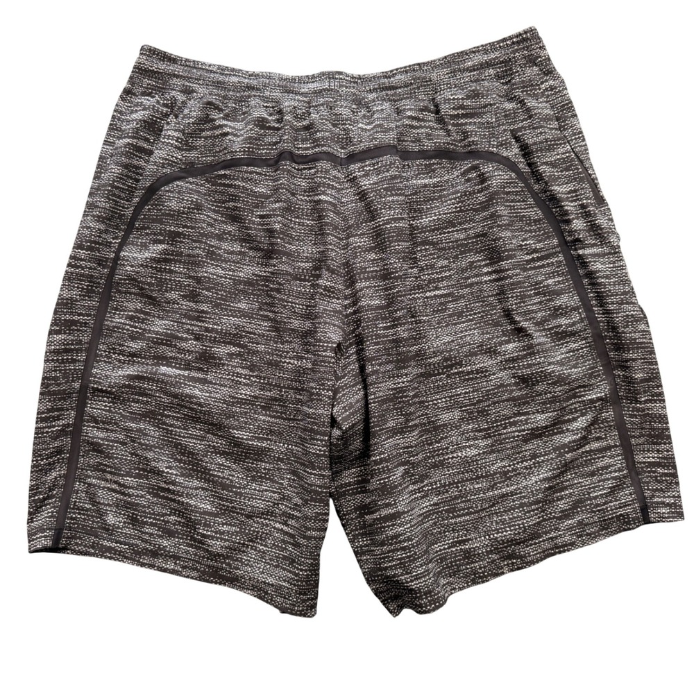 Lululemon Mens Pace Breaker Lined Shorts XL Black White Space Dye‎ 8.5 Inseam - Picture 2 of 7
